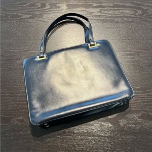 Vintage Blue Leather Handbag